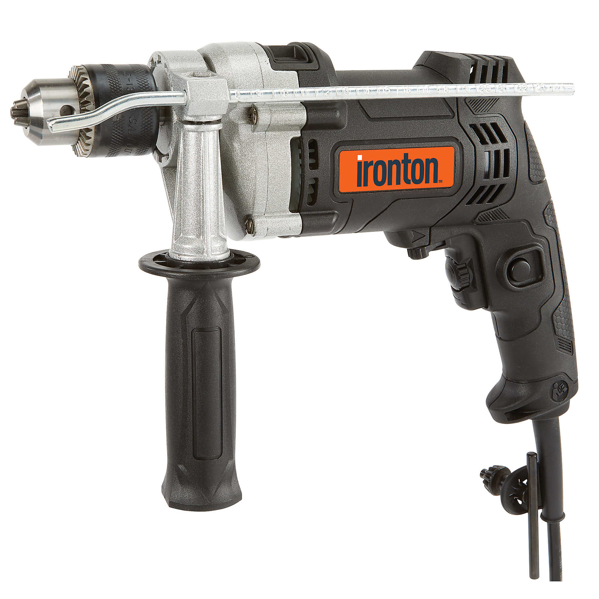 Ironton 1050W Electric Impact Drill, 1/2in. Chuck, 2950 Max. RPM